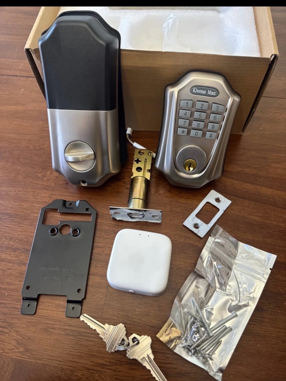 Keypad Electronic Deadbolt Smart Lock - Silver and Black
